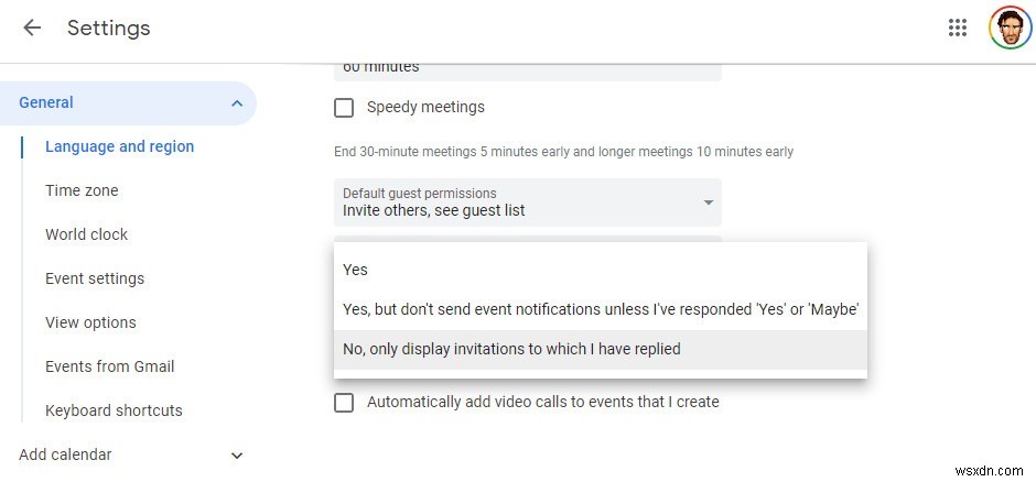 Cách Loại Bỏ Spam Trong Google Calendar