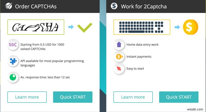 2captcha - Vượt Qua Captcha Nhờ Sức Mạnh Người Thật