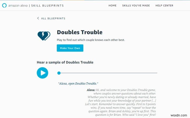 Cách Tạo Kỹ Năng Alexa Tùy Chỉnh Bằng Blueprints