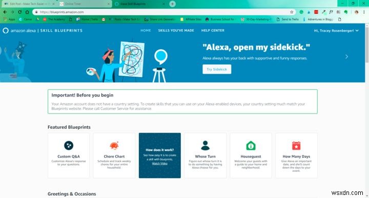 Cách Tạo Kỹ Năng Alexa Tùy Chỉnh Bằng Blueprints