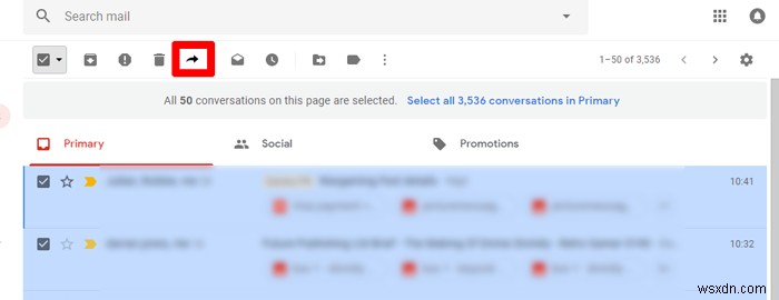 Cách Chuyển Tiếp Nhiều Email Lúc Trên Gmail Với Chrome