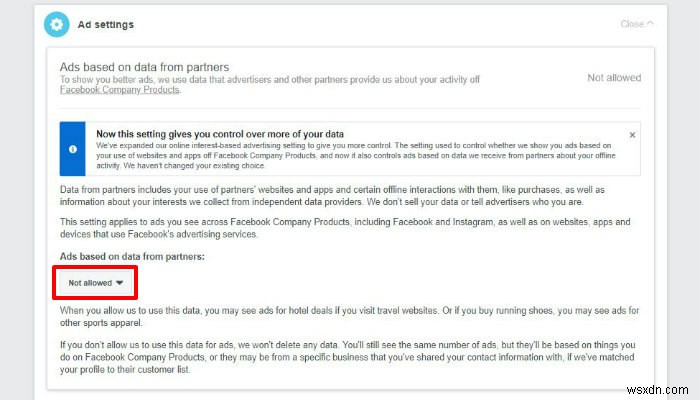 Cách xác định quảng cáo viên Facebook nào có thông tin của bạn