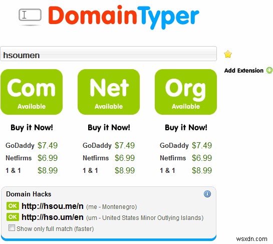 5 trang web tìm tên miền sáng tạo và độc đáo