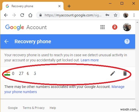 Cách xóa số điện thoại khỏi tài khoản Google