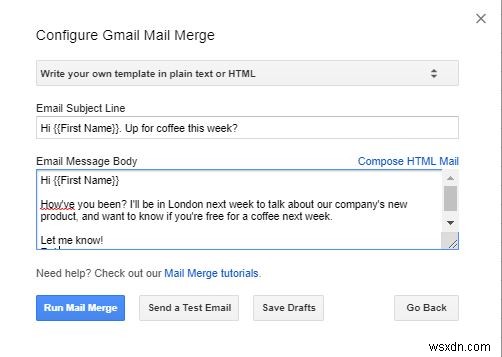 Cách gửi Mail Merge (Thư hàng loạt) trong Gmail