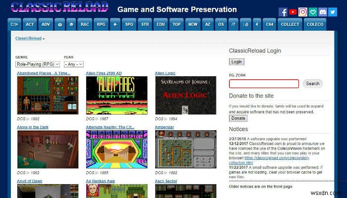 4 Trang Web Cổ Điển Để Thỏa Mãn Niềm Đam Mê Game Retro