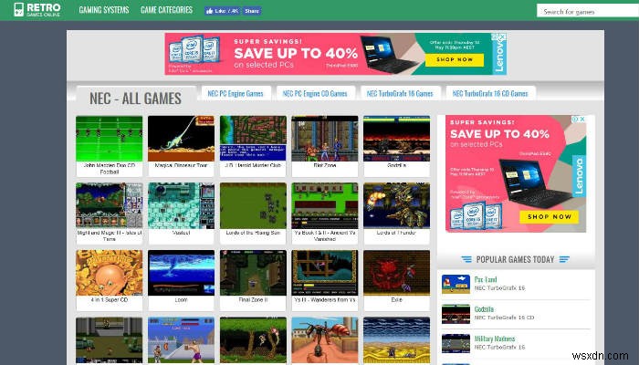 4 Trang Web Cổ Điển Để Thỏa Mãn Niềm Đam Mê Game Retro