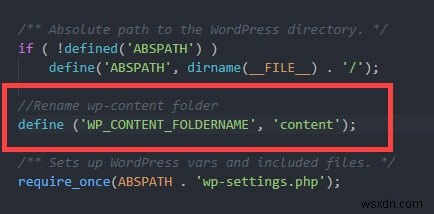 Cách đổi tên thư mục wp-content trong WordPress