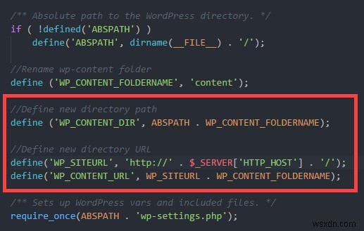 Cách đổi tên thư mục wp-content trong WordPress