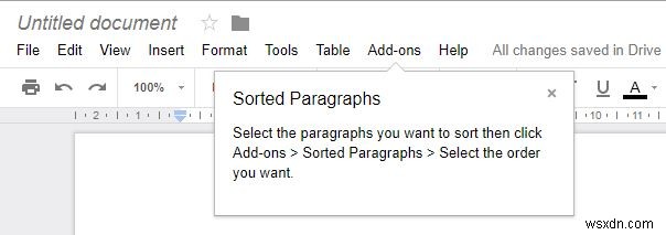 Cách sắp xếp tài liệu theo chữ cái trong Google Docs