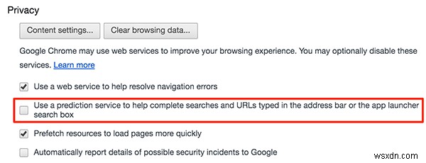 Cách tắt gợi ý tìm kiếm trong Chrome và Safari