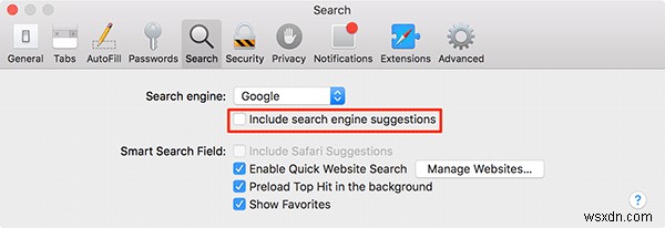 Cách tắt gợi ý tìm kiếm trong Chrome và Safari