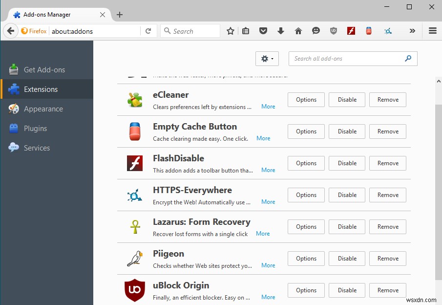 Gỡ bỏ thanh công cụ lén lút khỏi Firefox