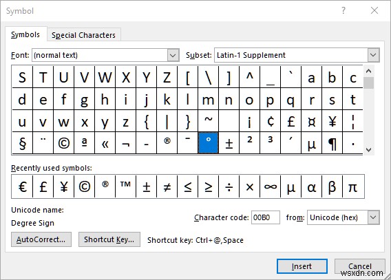 Cách Chèn Ký Hiệu Độ (°) Trong Microsoft Word
