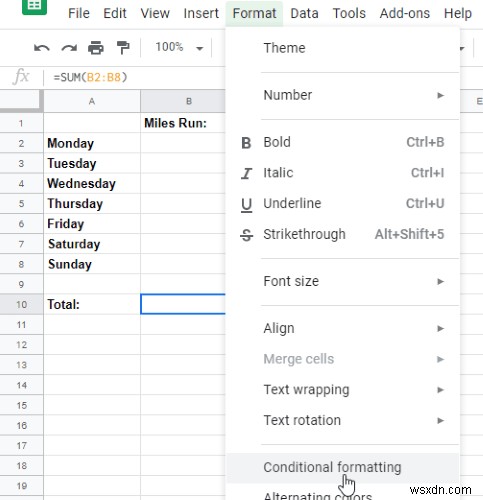 Cách tự động đổi màu ô trong Google Sheets