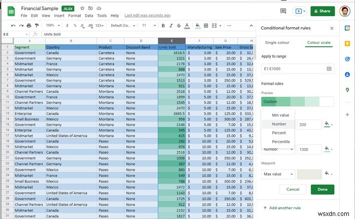 Cách tự động đổi màu ô trong Google Sheets