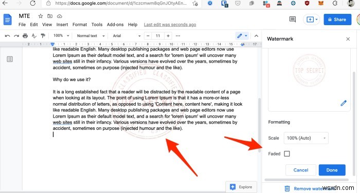 Cách Tạo Và Chèn Watermark (Dấu Nước) Trong Google Docs