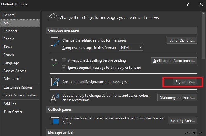 Cách thêm chữ ký trong Outlook