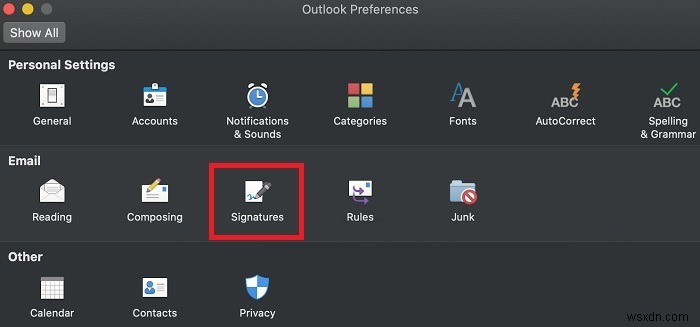 Cách thêm chữ ký trong Outlook
