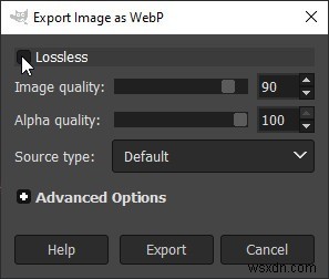 Cách Lưu Tệp Dưới Định Dạng WebP Trong GIMP