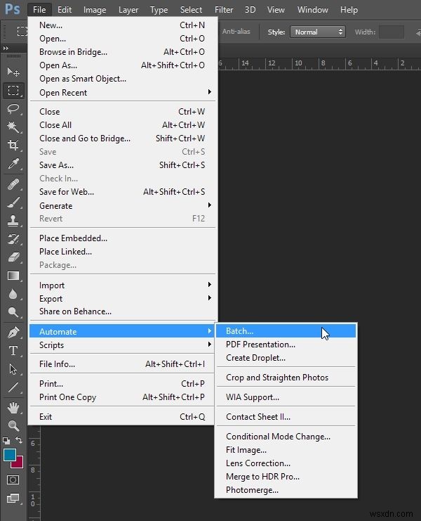 Cách Xử Lý Hàng Loạt Tệp Trong Photoshop