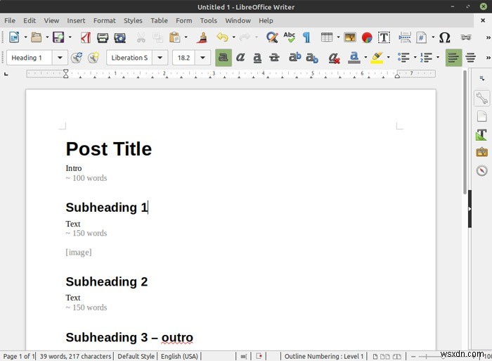 Cách Tự Tạo Mẫu AutoText Trong LibreOffice Writer