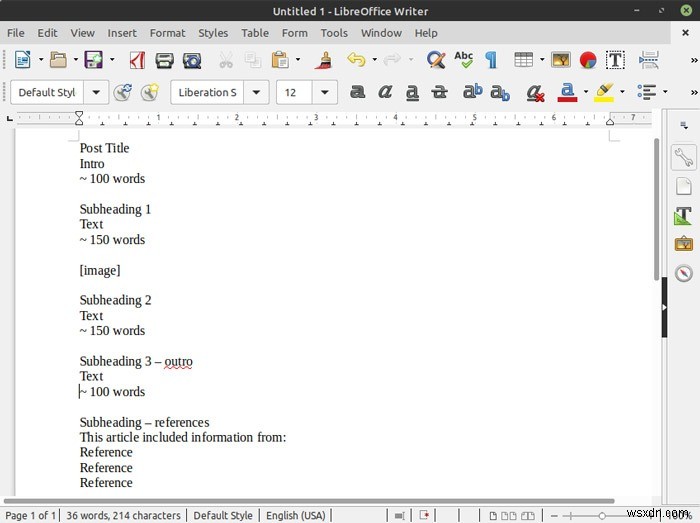 Cách Tự Tạo Mẫu AutoText Trong LibreOffice Writer
