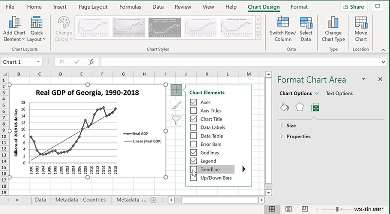 Cách Chèn Đường Xu Hướng (Trendline) Trong Microsoft Excel