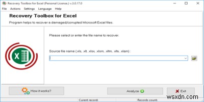 Cách Khôi Phục Tệp Excel Hỏng Với Recovery Toolbox for Excel