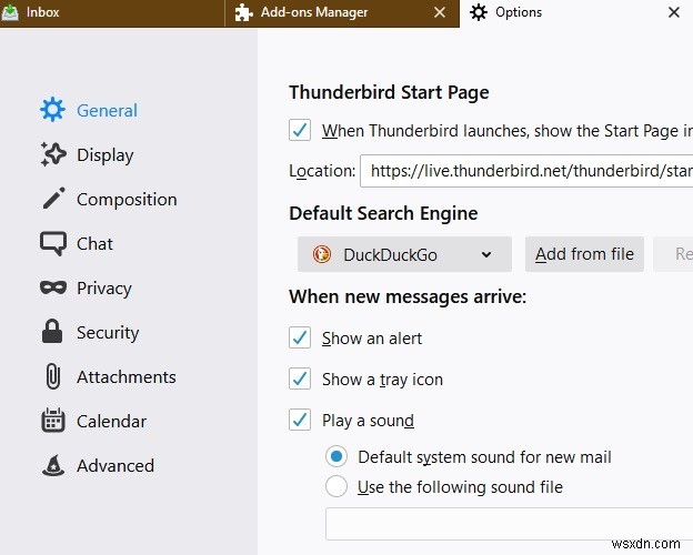 Cách Thêm Công Cụ Tìm Kiếm Tùy Chỉnh Vào Thunderbird
