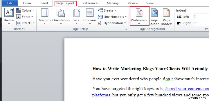 Cách Thêm Dấu Nước (Watermark) vào Tài Liệu Word