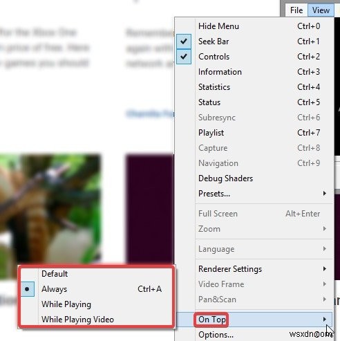Cách Xem Video Chế Độ Picture-in-Picture Với Media Player Classic