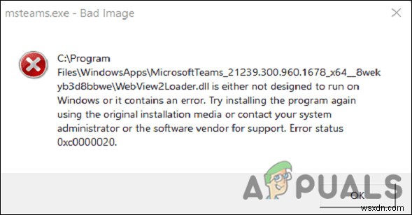 Cách khắc phục  Mã lỗi: 0xc0000020  trên Microsoft Teams?