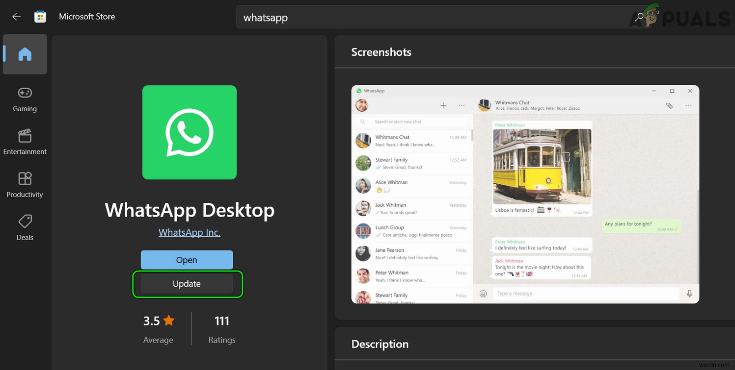 Cách khắc phục ứng dụng WhatsApp Desktop bị sập (crashing)?