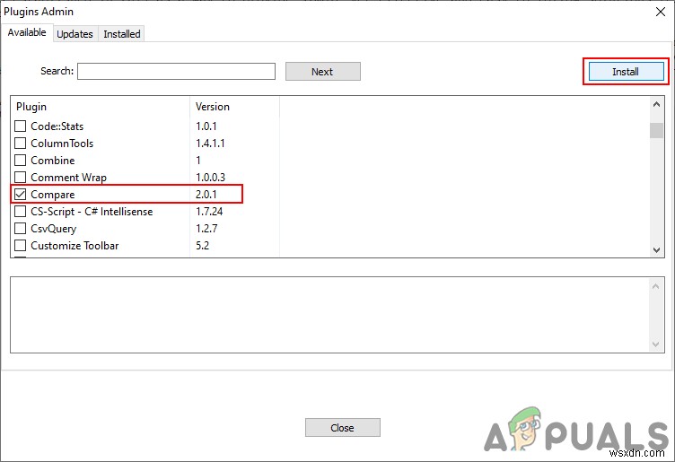 Cách so sánh hai tệp trong Notepad++ bằng Plugin Compare