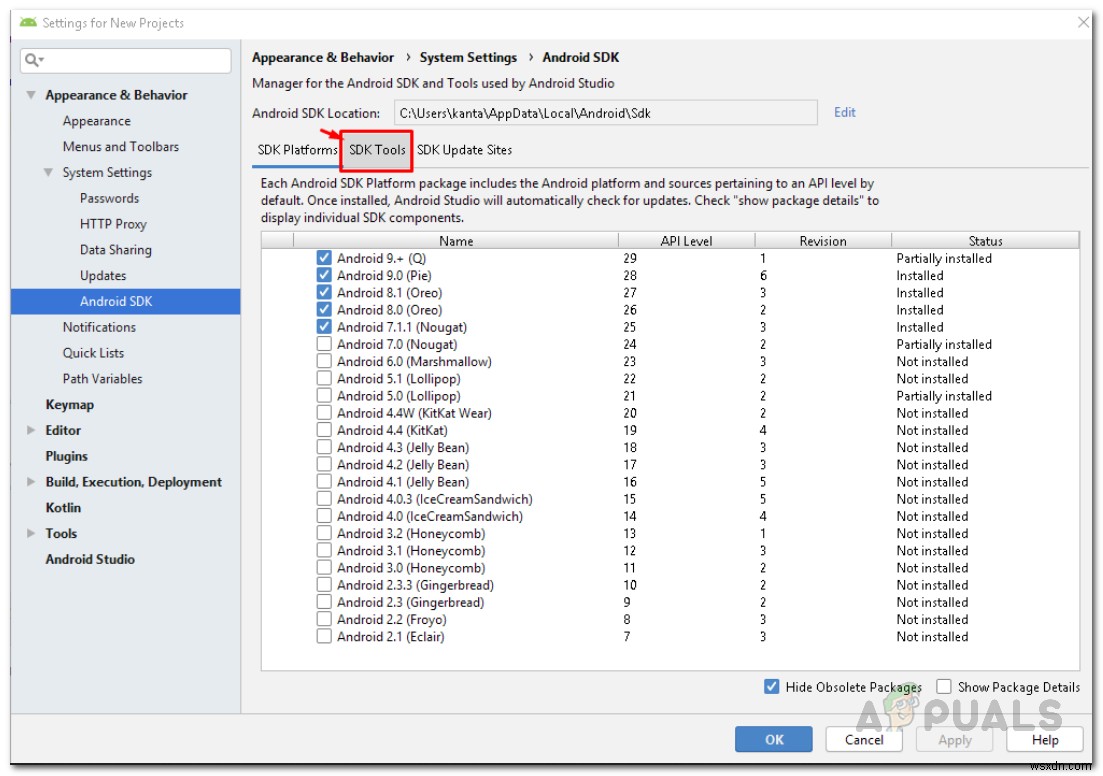 Cách khắc phục lỗi Unable to Locate ADB trên Android Studio