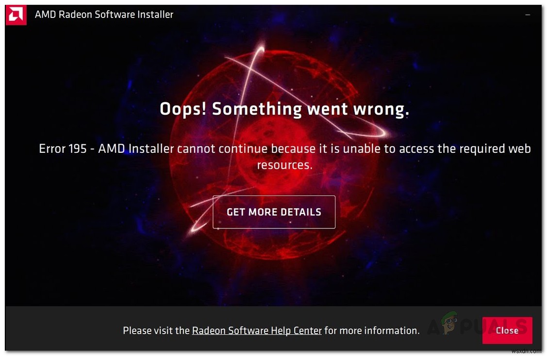Bộ cài AMD hiển thị Lỗi 195 (Oops! Something Went Wrong)? Cách khắc phục tại đây