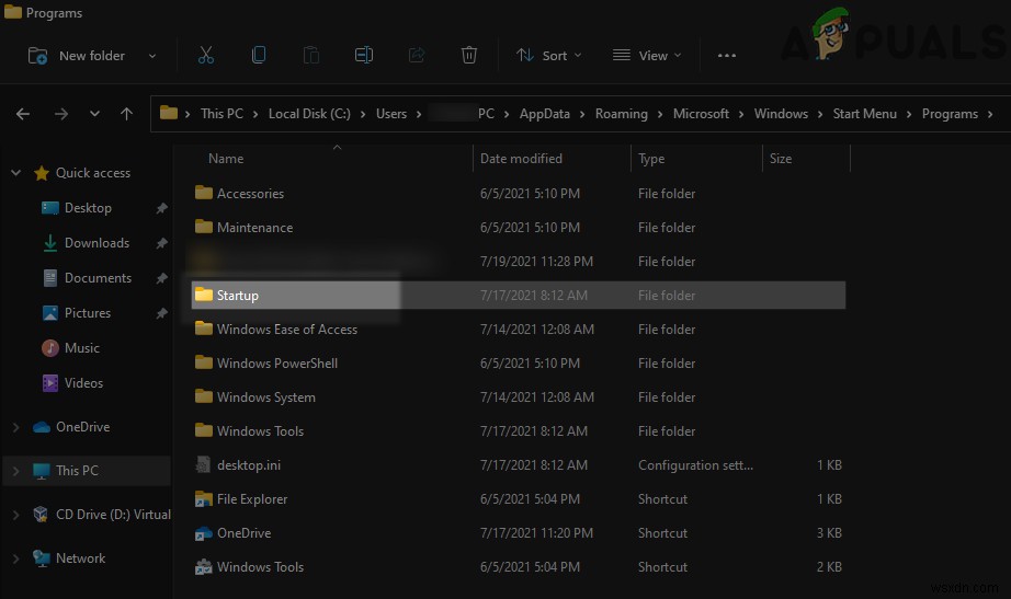 Cách truy cập thư mục Startup (Khởi động) trên Windows 11/10