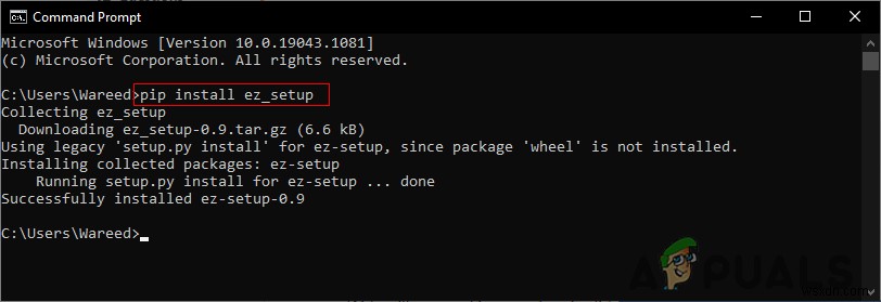 Sửa lỗi: Command python setup.py egg_info failed with error code 1 khi cài đặt Python