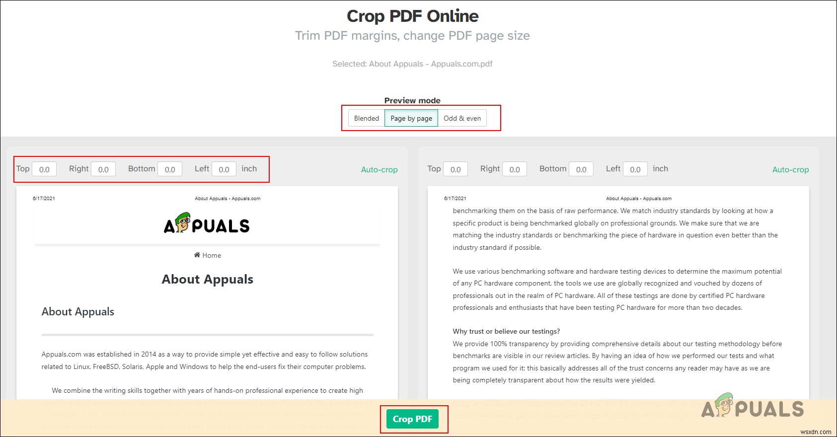 Cách cắt (Crop) hoặc thay đổi kích thước trang PDF dễ dàng
