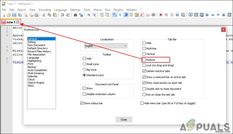 Cách tăng hoặc giảm cỡ chữ trong Notepad++