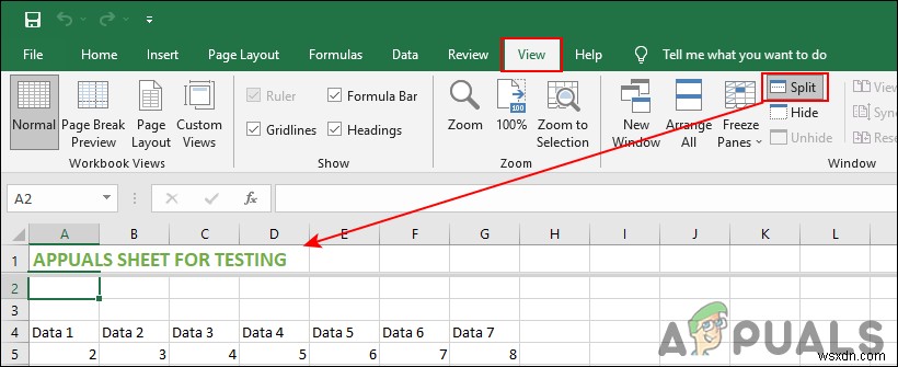 Cách đóng băng hàng và cột trong Microsoft Excel