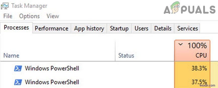 Khắc phục CPU cao do Windows PowerShell trên Windows 10