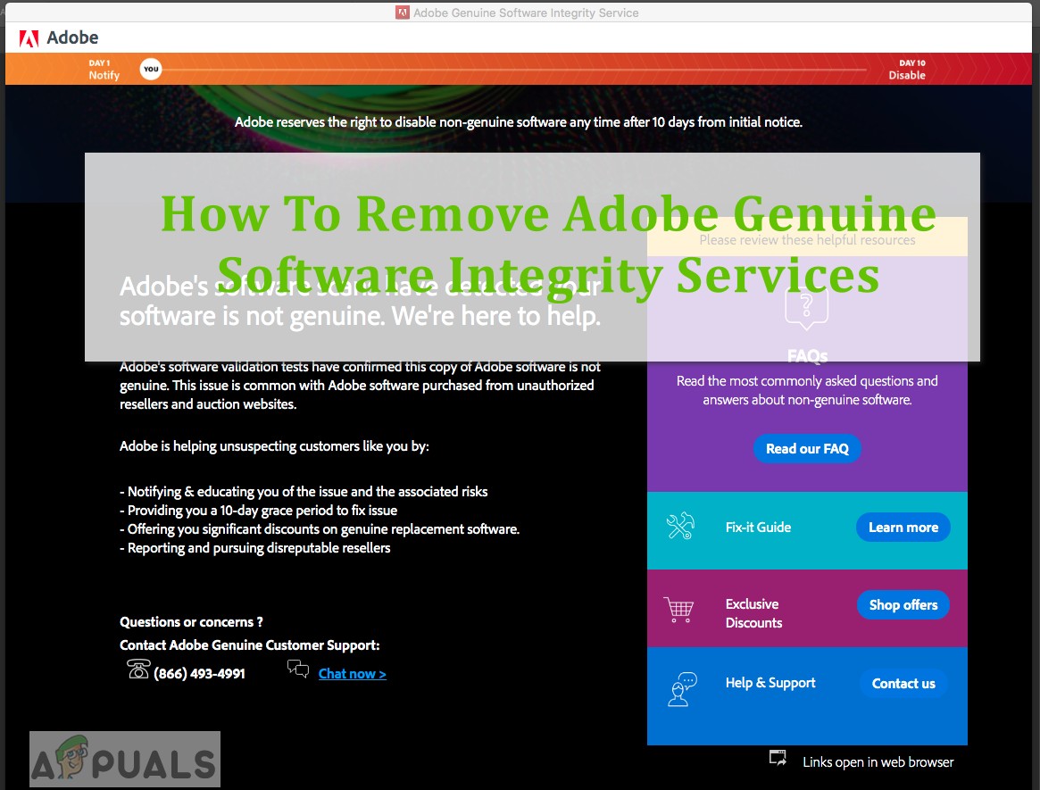 Cách gỡ Adobe Genuine Software Integrity Services