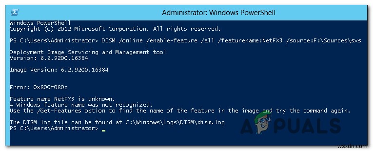 Sửa lỗi 0X800F080C trên Windows 10