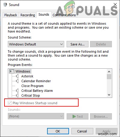 Cách BẬT/TẮT âm thanh khởi động (Startup Sound) trên Windows 10