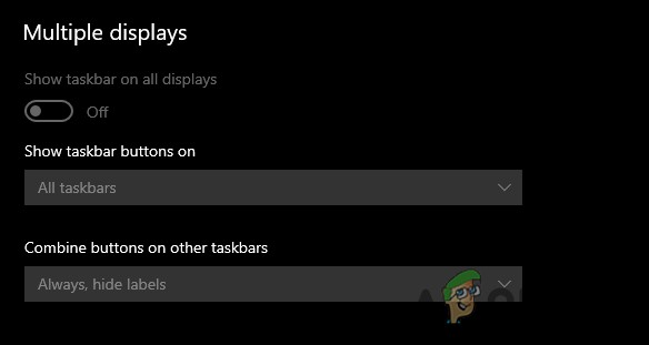 Cách ẩn Taskbar trên nhiều màn hình hiển thị trong Windows 10