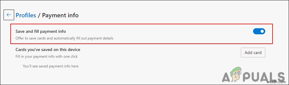 Cách bật/tắt Autofill (Tự động điền) trong Microsoft Edge