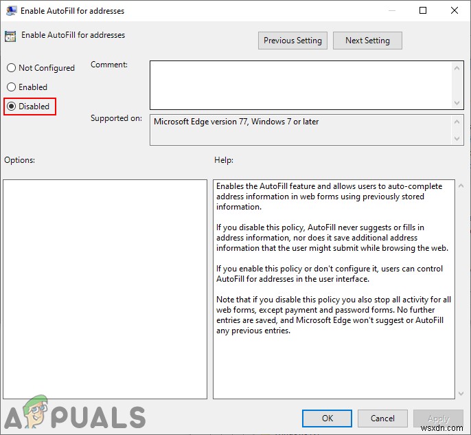 Cách bật/tắt Autofill (Tự động điền) trong Microsoft Edge