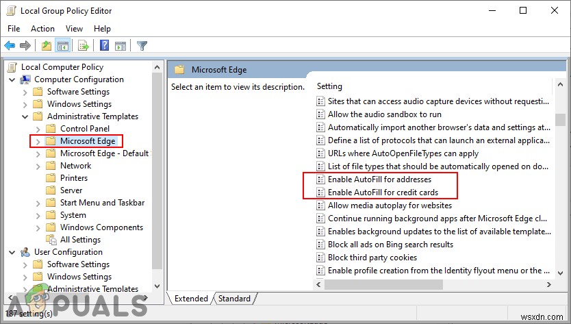 Cách bật/tắt Autofill (Tự động điền) trong Microsoft Edge